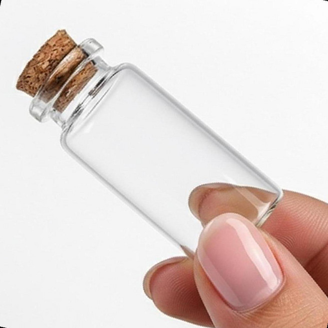 미니 코르크 마개 유리 소분 공병 향수 오일 액체 보관, 1개, 10ml