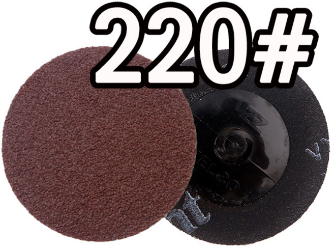 롤록페파 2인치 50mm 나사 원터치 컴팩트 디스크 미니사포 원형사포 종이사포 추페이퍼 추페파 패드 소형 미니 사포 축달린 롤락 롤럭 콤펙트 연마지 디스크사포 평면작업 평연마 1개, 롤록페파 2인치 220#