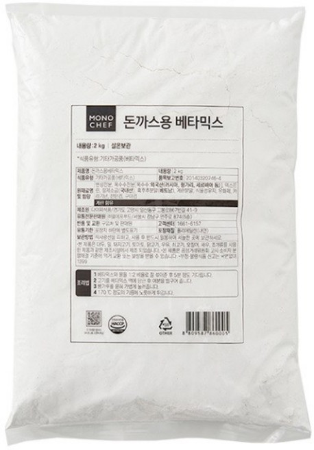 다이찌식품 돈까스용 베타믹스 2kg [모노쉐프], 2개