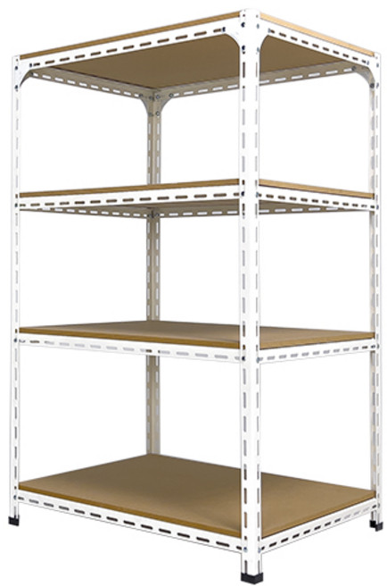 부원진열장 조립식 볼트식 철 앵글 420 620 철제 베란다 다용도실 인테리어 mdf 4단 선반, 2100, 1000, 500, 1개