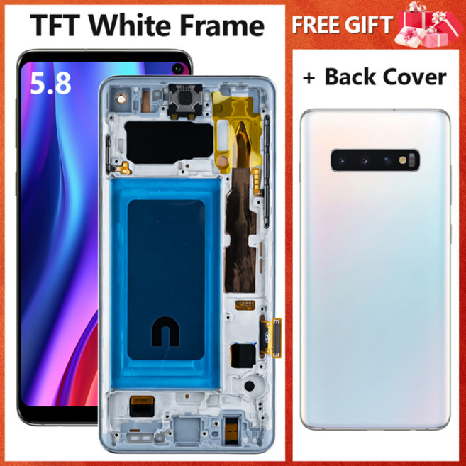 GEEKI 휴대폰 스마트폰 자가 수리 교체 부품 삼성 호환 갤럭시 S10 G973U G973F 디스플레이 LCD 터치 디지타이저 어셈블리 용 G973 화면에 대한 100% 테스트, [08] TFT White Kit, 1개