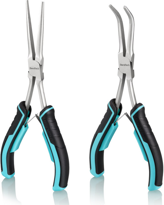 Duratech 2PCS 미니 니들 롱노우즈 롱노즈 플라이어 세트, 1세트