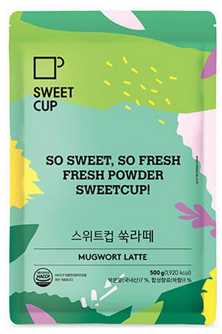 스위트컵 쑥 라떼 파우더 500g 1박스 10개, 10개입