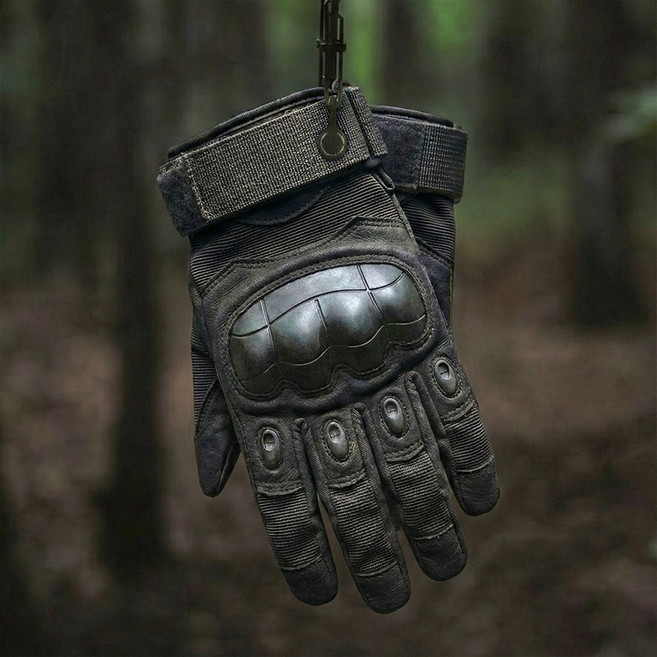 풀바잉 전술 장갑 오토바이 등산 캠핑, 1개, 블랙