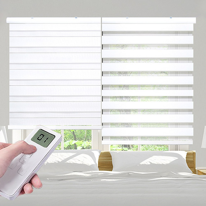 윈샵 내츄럴 무선 전동 콤비블라인드 [맞춤 제작 색상 사이즈 가로 100cm ~250cm x세로 125~270cm]