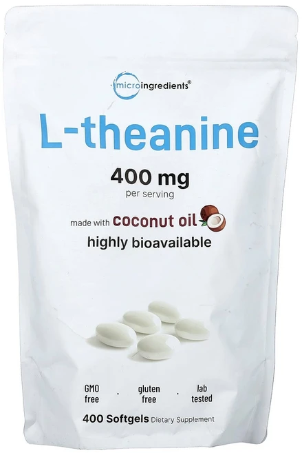 Micro Ingredients L-테아닌 소프트젤 400정, 1개 - 쿠팡