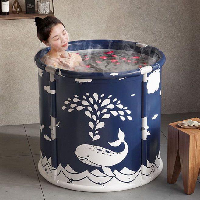 접이식 간이 욕조 성인용 1인 휴대용 이동식 접이식 욕조 가정용 어린이, 고래, 본상품선택