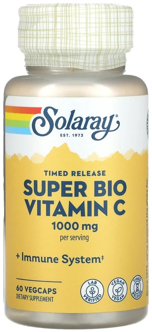 Solaray 솔라레이 Timed Release 비타민C 60 베지캡 건강유지 영양제, Solaray 솔라레이 Timed Release 비타민, 60정 - 쿠팡