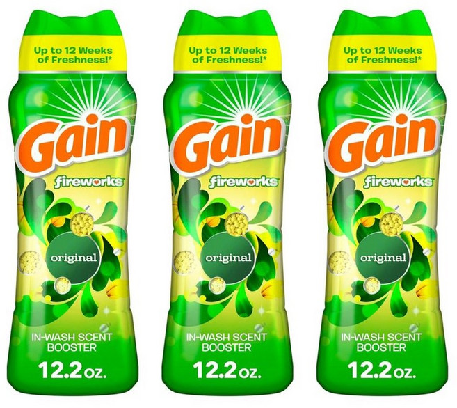Gain 게인 파이어웍스 인워시 센트 부스터 비즈 오리지널 345g, 3개