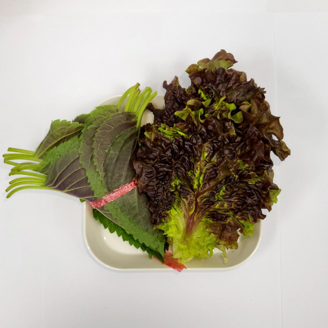 국내산 모듬쌈 쌈채소, 1개, 500g(깻잎200g+상추300g), 500g