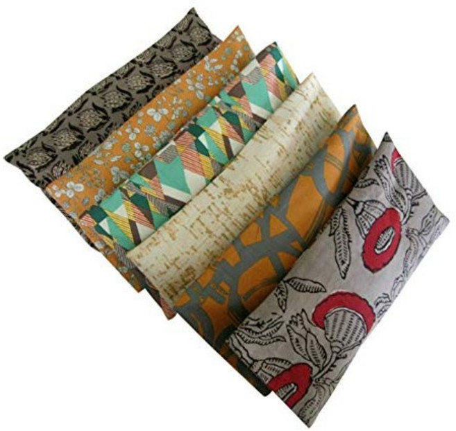 Peacegoods 라벤더 안구 베개(6개 팩) 선물 팩 - 대용량 라벤더 카모마일 아마 - 탈착식 커버 세척 가능 리필 가능 요가 아로마테라피 - 어스 컬러 브라운 베이지 Pe, Brown, 1개