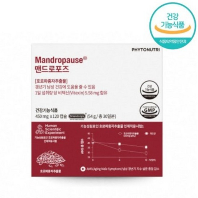 파이토뉴트리 맨드로포즈 54g, 120정, 2개