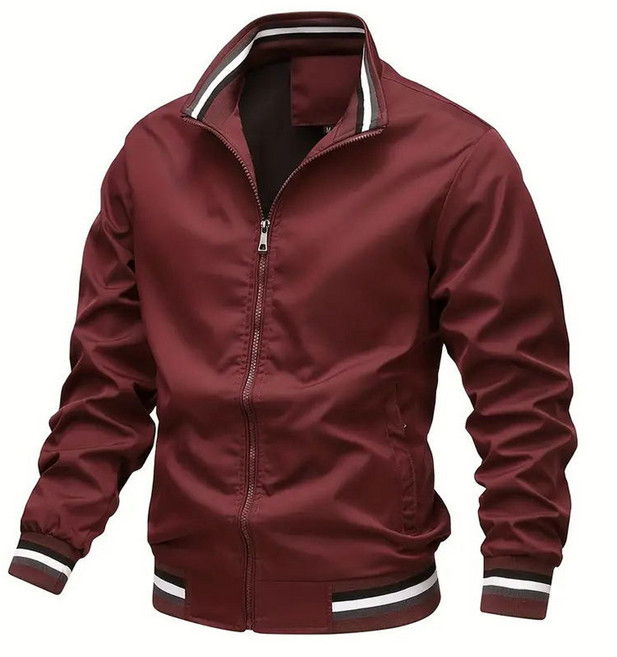 【百搭薄款】棒球服 夾克男 春秋外套 運動夾克 休閒夾克 飛行夾克 純色簡約 防風透氣 輕薄舒適 春秋季日常通勤