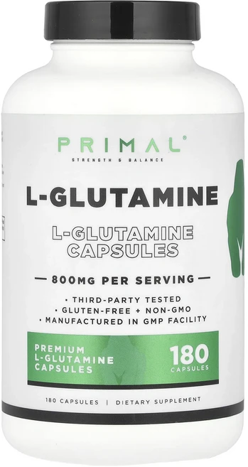 신상할인판매 PrePrimal L-글루타민 800mg 캡슐 180정 최저가격, PrePrimal L글루타민 800mg 캡슐 180정, 1개 - 쿠팡