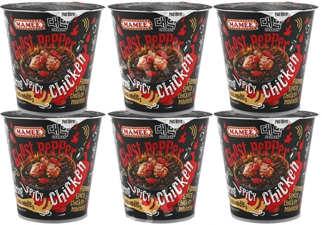 고스트페퍼라면 말레이시아 대박 매운 컵라면치즈맛 6개, 80g - 쿠팡