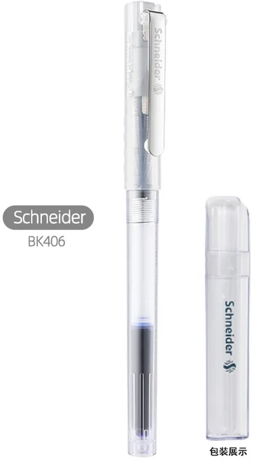독일 슈나이더 BK406 만년필 부드러운 EF 펜촉 리플블 잉크 카트리지 서예 필기 문구 용품, 11 1pc transparent