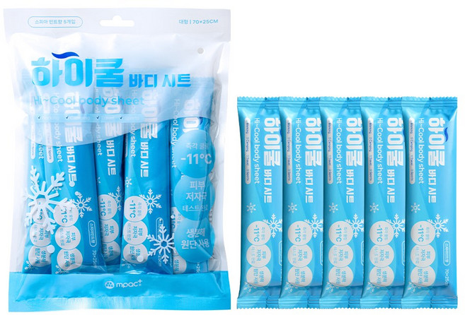 엠팩플러스 하이쿨 바디시트 쿨스카프 아이스스카프 쿨링타올 데오티슈, 1세트