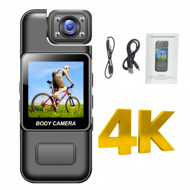 홈해락 4K wifi 초소형 휴대용 액션캠 180도 상하 조절 렌즈 자전거 오토바이 블랙박스, 블랙, 64G