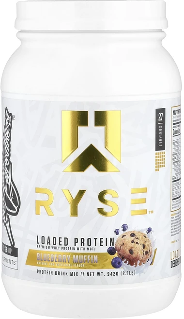 RYSE 로딩 프로틴 프리미엄 MCT 함유 유청 단백질 블루베리 머핀 942g(2.1lb), RYSE로딩프로틴프리미엄MCT함유유청단백질블루베리머핀9, 1개, 942g - 쿠팡