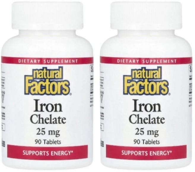 네츄럴팩터스 철 킬레이트 25 mg 90정, 2개 - 쿠팡