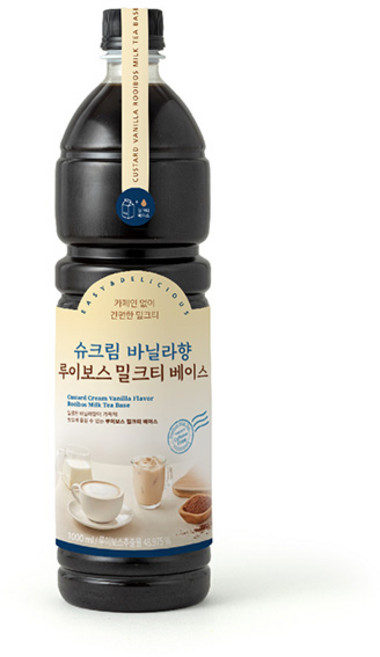 룩아워티 슈크림 바닐라향 밀크티 베이스 1000ml, 1L, 1개, 1개입