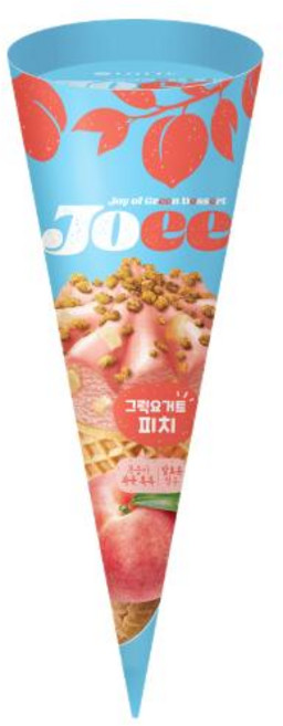 LOTTE JOEE 그릭요거트 피치 콘 24개, 8세트, 150ml