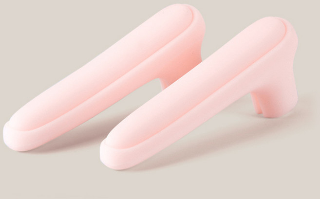 정전기 방지 폼폼 실리콘 일자형 손잡이 커버 문고리 현관문, 핑크, 2개