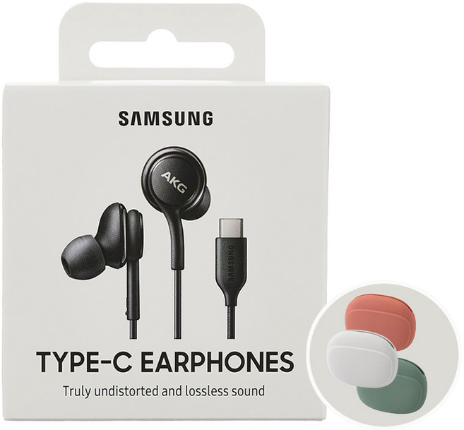 삼성정품 C타입 유선이어폰+파우치 AKG 인이어 노트북 줄이어폰 갤럭시 S25 S24 S23호환, 블랙