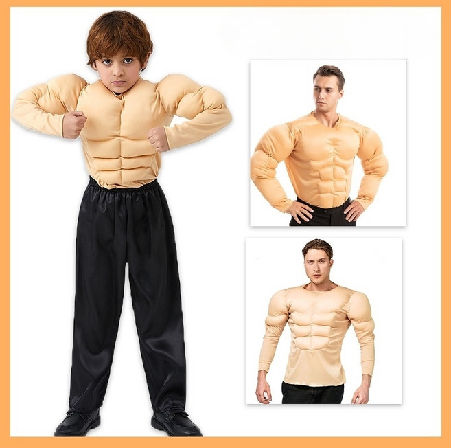 근육맨 몸짱 근육옷 실리콘 근육 소품 가짜 코스프레 의상
