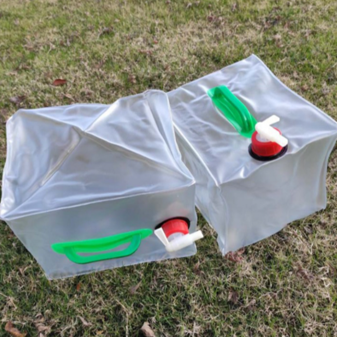 야외용 물통 스포츠 레저용 손잡이 휴대용 물통 소풍 10리터 물주머니 수도꼭지 접이식 비상용 생수통