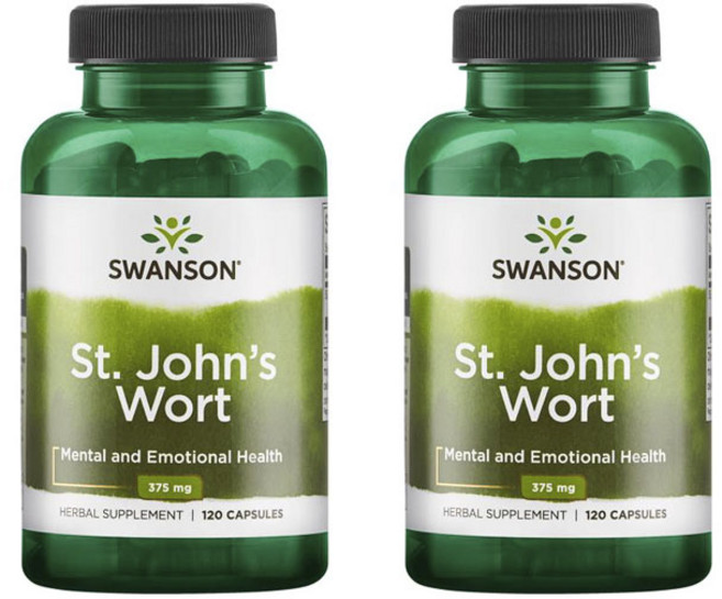 Swanson 斯旺森 聖約翰草膠囊 375mg, 120顆, 2罐