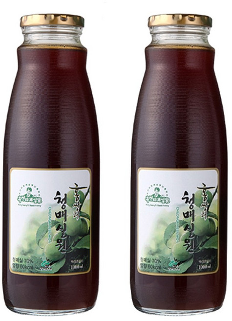 홍쌍리 청매실원 매실청 매실진액 발효매실, 1L, 2개