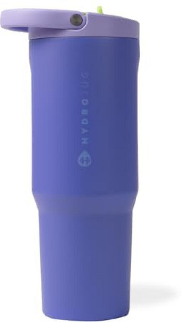 HydroJug 스포츠 - 빨대가 있는 스테인리스 스틸 텀블러 진공 단열 946.4ml32온스 누출 방지 물병 인체 공학적 디자인 재사용 가능 식기 세척기 사용 고무, 라임 리키