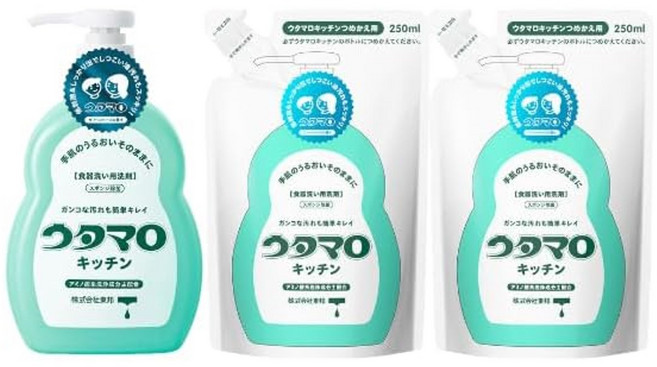 우타마로 주방 식기세척용 본체 400ml 1개 + 리필 350ml 2개 세트