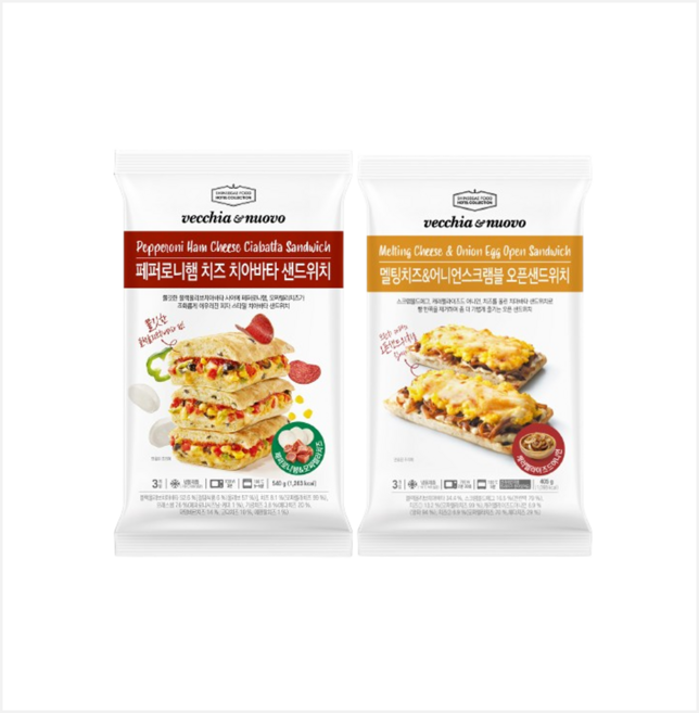 VN 페퍼로니 치아바타 (3개입) + 멜팅치즈 오픈샌드위치 (3개입), 1개