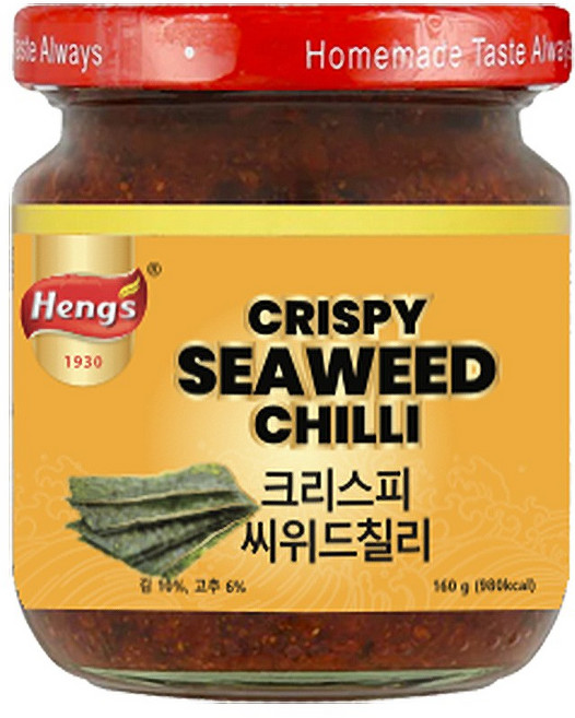 헹스 크리스피 칠리 시위드 김 라유 고추기름 180g, 1개, 160ml
