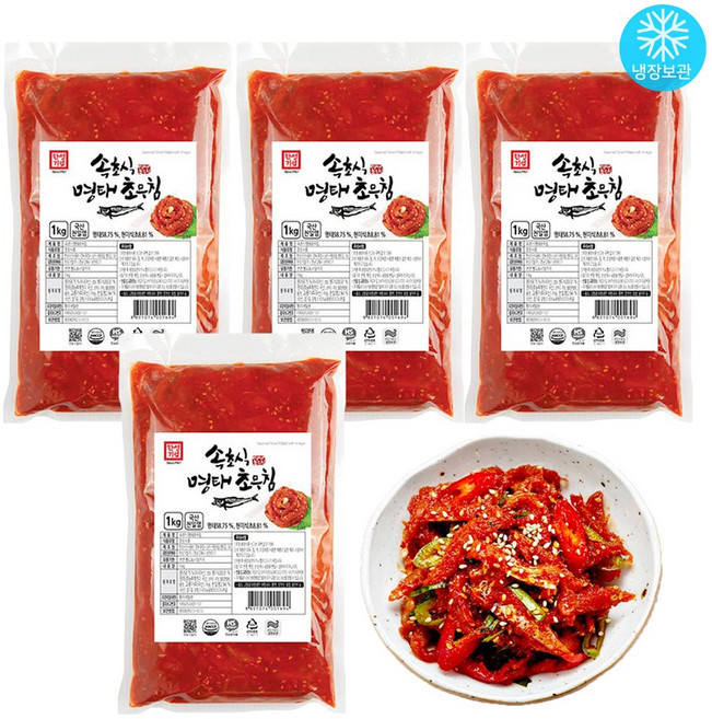 한성 속초식 명태초무침 1kg / 냉장 대용량, 4개