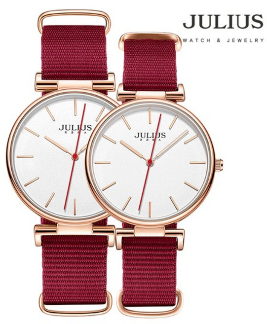 쥴리어스 JA-1245MLB 남녀 커플 나토밴드 손목시계