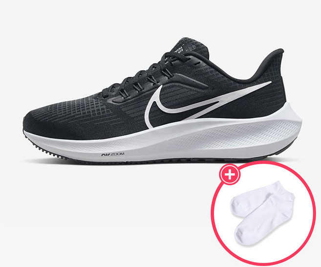 [국내매장판] 나이키 남성 에어 줌 페가수스 39 DH4071-001 운동화 런닝화 커플화+발목양말세트구성