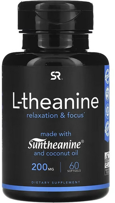 Sports Research L-테아닌 200 mg 60소프트젤, 60정, 1개