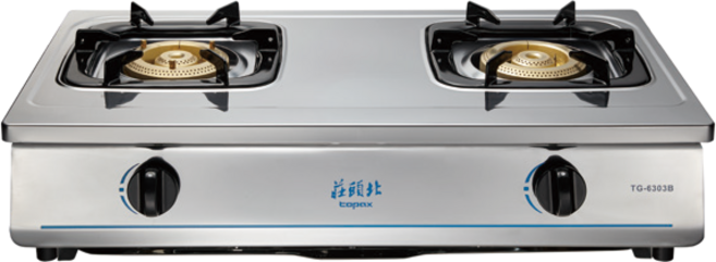 莊頭北 雙口不鏽鋼瓦斯爐, 液化石油LPG, TG-6303B不含安裝