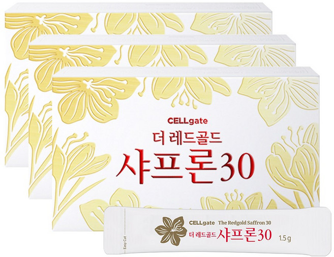 셀게이트 더 레드골드 샤프론30 1.5g, 3개, 28회분