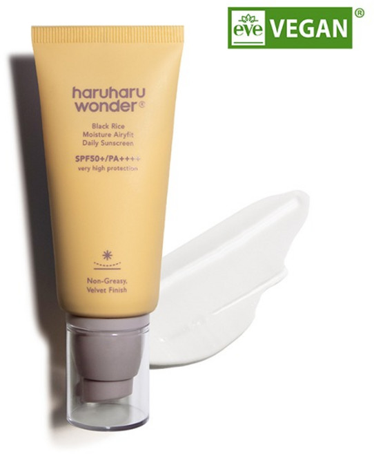 하루하루원더 블랙라이스 모이스처 에어리핏 데일리 선스크린 유기자차, 1개, 50ml