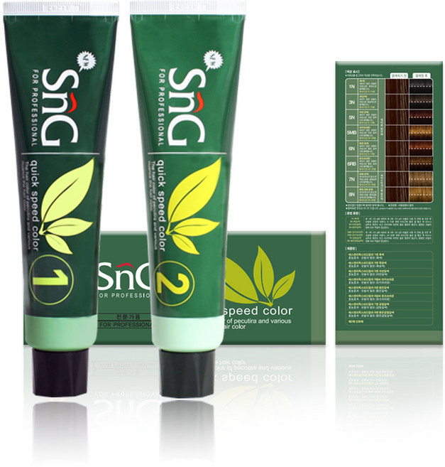 SnG본사직영몰 저자극 새치염색약 녹차퀵스피드 헤어칼라크림 밝은머리새치염색약 120g, 7N(금빛갈색/새치+패션), 1개
