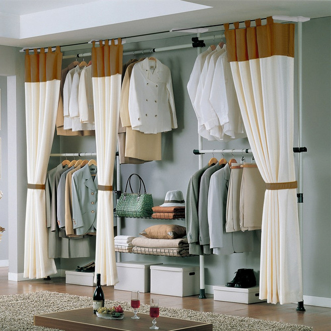 가화행거 5단 바구니수납 드레스룸 트리플커튼행거(3LB4502STC) 행거, 3LB4502STC