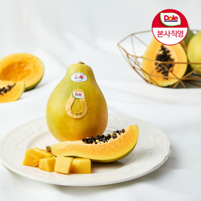 [돌] [Dole 본사직영] 파파야 5과 2.5kg (개당 500g 내외), 1박스
