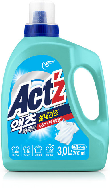 액츠 퍼펙트 실내건조 드럼용 프레시 플로럴향 액상세제 본품, 3.2L, 1개입, 3개
