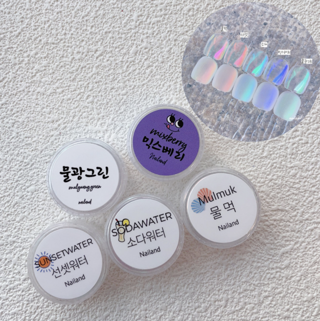 탄산빔 네일파우더 5종 세트 네일앤드, 1개, 탄산빔파우더 5종세트