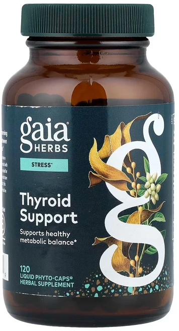 Gaia Herbs 싸이로이드 써포트 120 식물성 액상 파이토 캡슐, 120 카운트, 1개, 120정 - 쿠팡