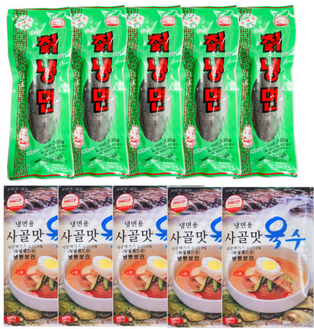 농민식품 칡냉면 + 사골맛 육수 (총), 5개, 200g